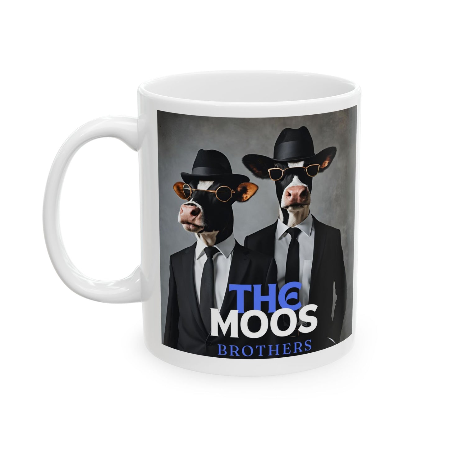 Mug - the Moos Brothers Ceramic Mug (11oz, 15oz) - aMOOsing Designs