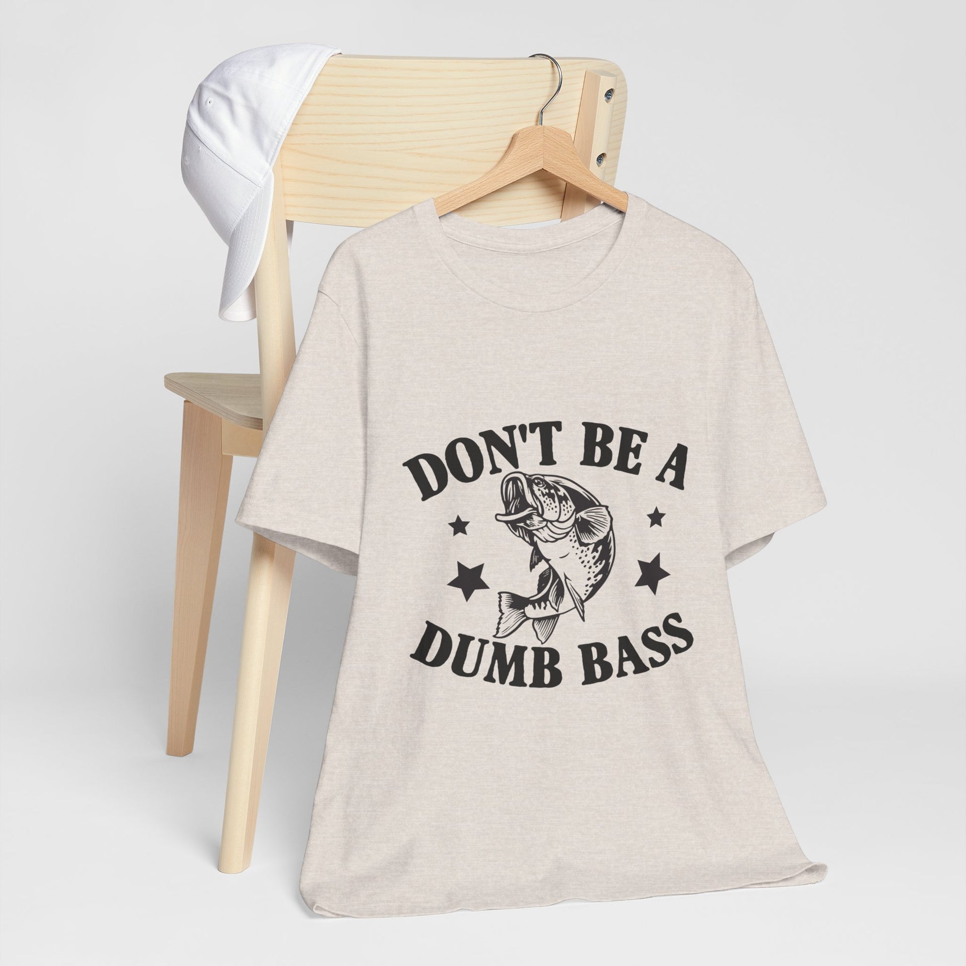 Funny Fishing T-Shirt - "Don't Be a Dumb Bass" Unisex Jersey Tee - aMOOsing Designs