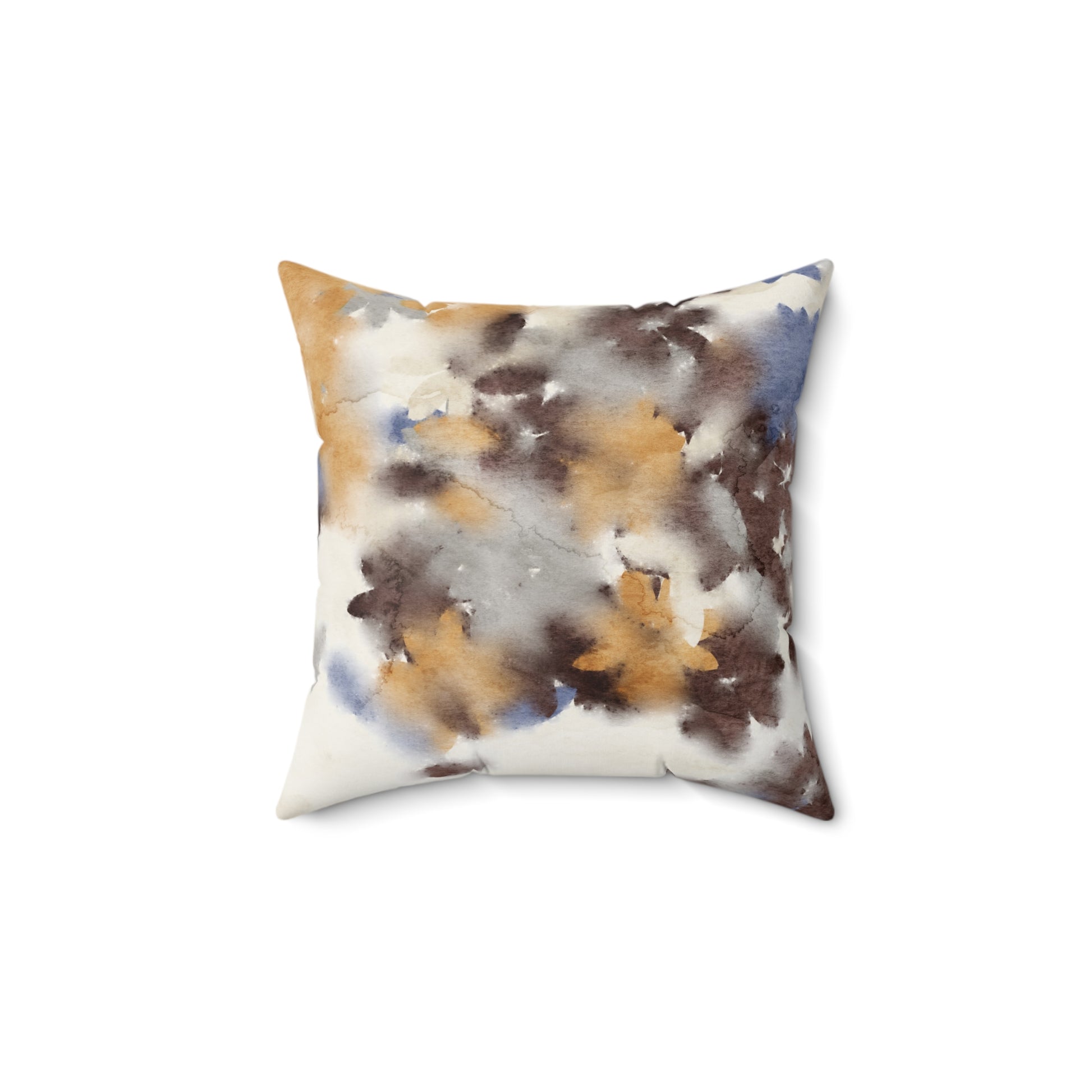 Bohemian Faux Suede Square Pillow, Cozy Home Decor, Artistic Cushion, Living Room Accent, Hipster Gift Idea, Earthy Tones - aMOOsing Designs