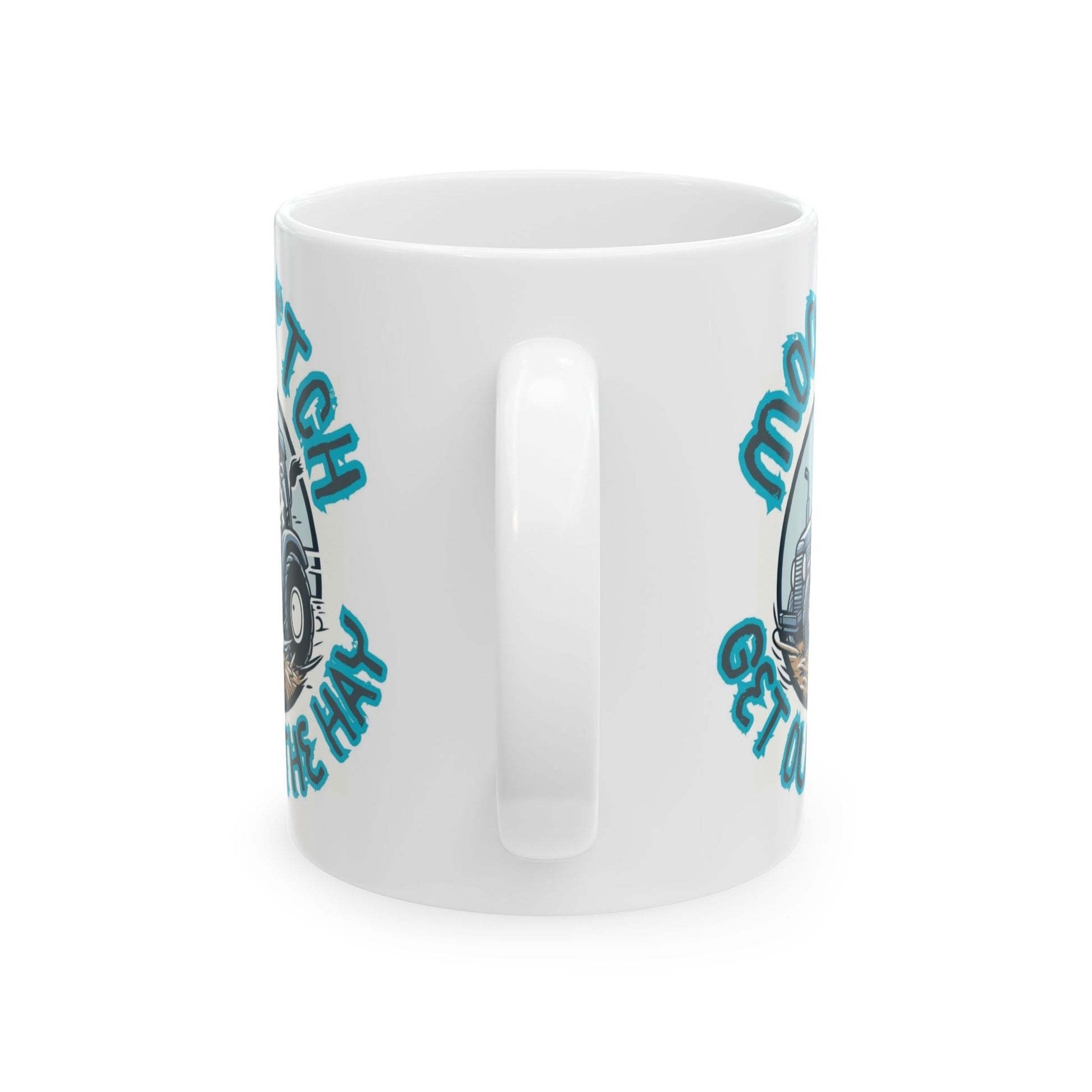 "MOO B*tch Get Out The Hay " Funny Cow Ceramic Mug, (11oz, 15oz) - aMOOsing Designs
