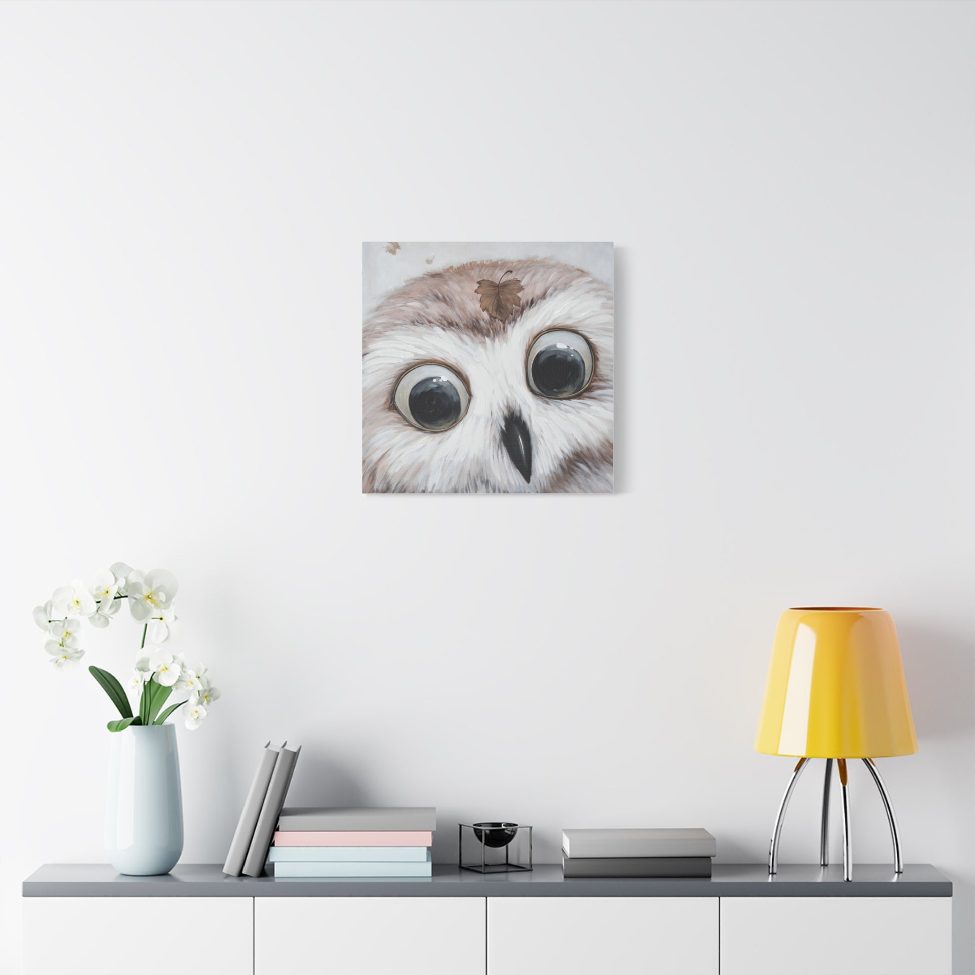 Whimsical Owl Canvas Art - Nature-Inspired Home Decor - aMOOsing Designs