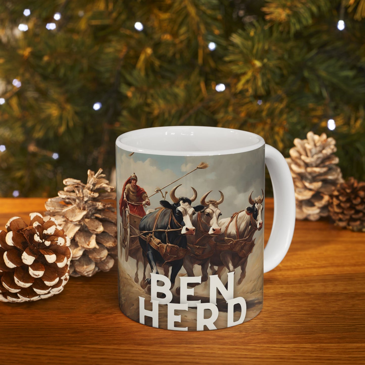 Funny Mug - Ben Herd Ceramic Coffee Cup (11oz, 15oz) - aMOOsing Designs