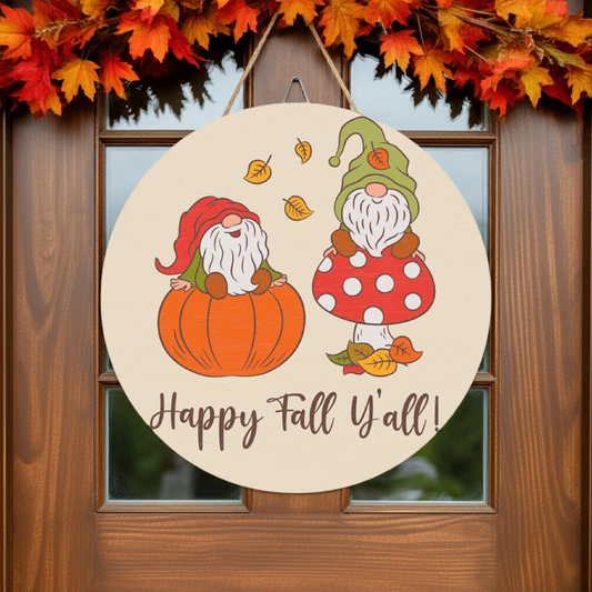 Gnomes and fall leaves
